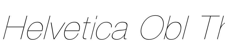 Helvetica Obl Th Font Download Free
